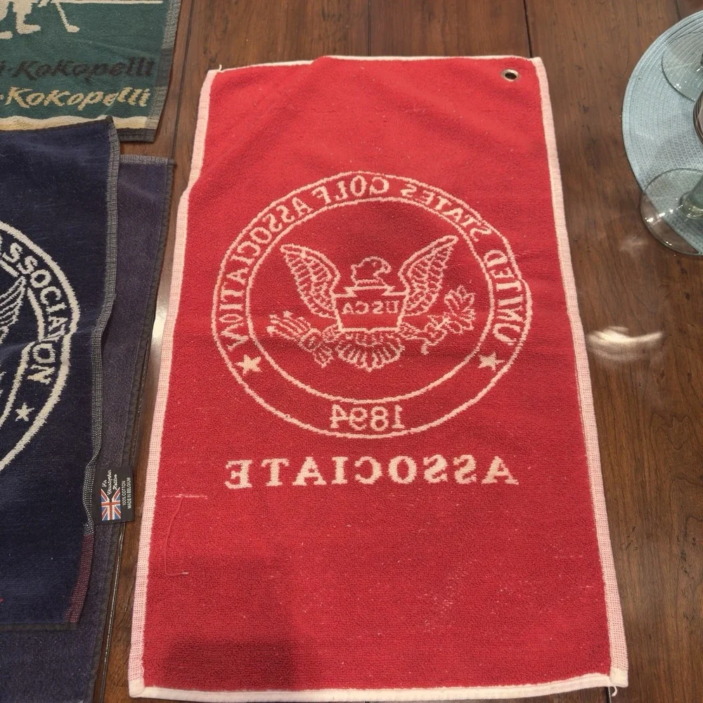 4 Vintage Golf Bag Towels United States Golf Association Member/ Kokopelli‎
